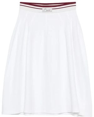 Marni Logo Waistband Skirt - White