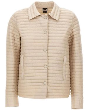 Colmar Shirt-Collar Puffer Jacket - Natural