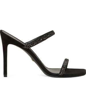 Stuart Weitzman 100Mm Aleena Royale Crystal-Embellished Sandals - Black
