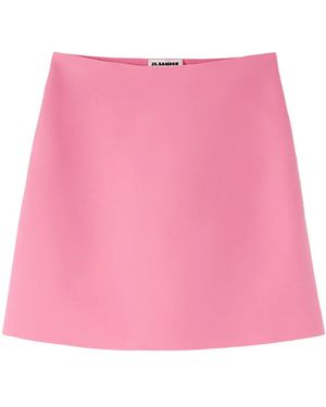 Jil Sander A-Line High-Waisted Mini Skirt - Pink