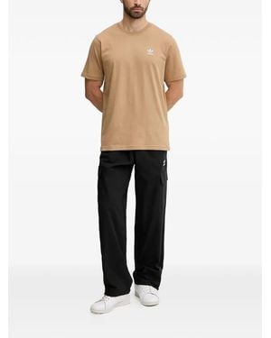 adidas Logo-Embroidered Ripstop Cargo Trousers - Natural