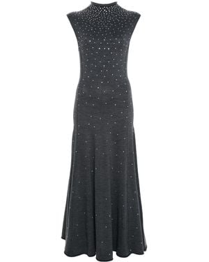 Maje Rhinestone-Embellished Maxi Dress - Blue