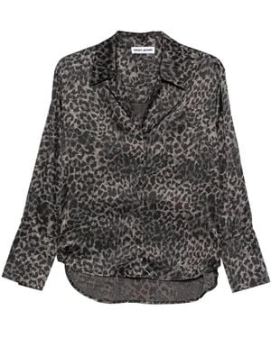 DKNY Animal-print Button-up Shirt - Grey