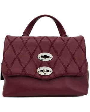 Zanellato Baby Postina Stud-Embellished Tote Bag - Purple