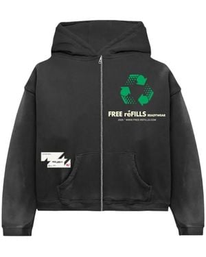 Free Refills Sudadera Con Capucha Y Logo - Negro