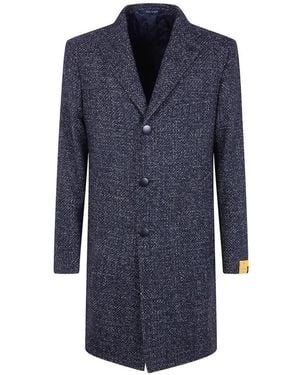 Tagliatore Button Classic Coat - Blue