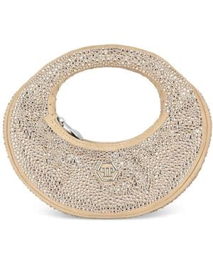 Philipp Plein Crystal-Embellished Mini Bag - White