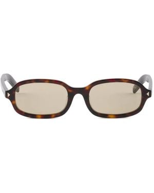 Prada Sunglasses With The Iconic Metal Plaque - Brown