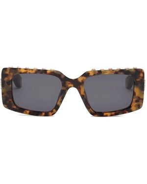 Roberto Cavalli Rectangle-Frame Sunglasses - Grey