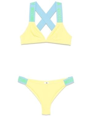 Moschino Bikini Mit Logo-Trägern - Gelb