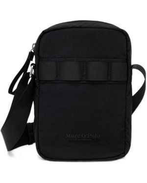 Marc O' Polo Small Lore Logo-Print Messenger Bag - Black