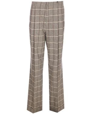 Valentino Garavani Geruite Broek Met Cuffs - Grijs
