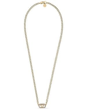 Philipp Plein Collar Con Letras De Cristal - Blanco