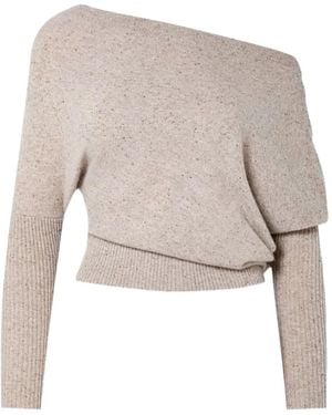 Altuzarra One-Shoulder Ribbed Sweater - Natural