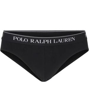 Polo Ralph Lauren Logo-Waistband Briefs - Black