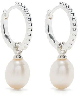 Dower & Hall Aros Timeless Oval Pearl Charm - Blanco