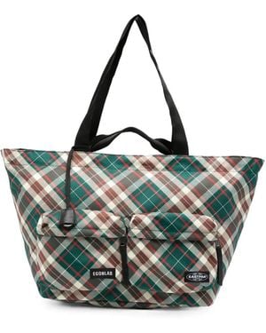 Eastpak Egon Check-Pattern Tote Bag - Green