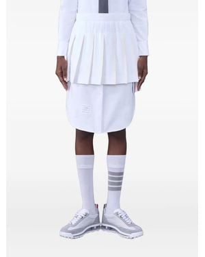 Thom Browne Pleated Mini Skirt - White