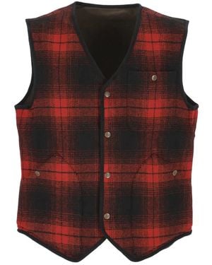 Sebago Wildriver Check Reversible Gilet - Red