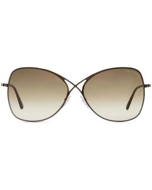 Tom Ford Butterfly-Frame Sunglasses - Metallic