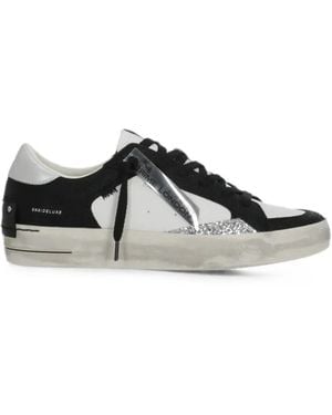 Crime London Skate Deluxe Glitter-Detail Trainers - White