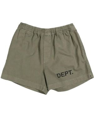 GALLERY DEPT. Logo-Print Cotton Shorts - Grey