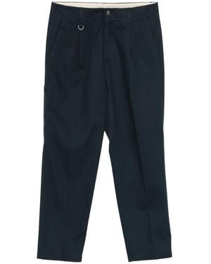 Paolo Pecora Belt-Loops Trousers - Blue