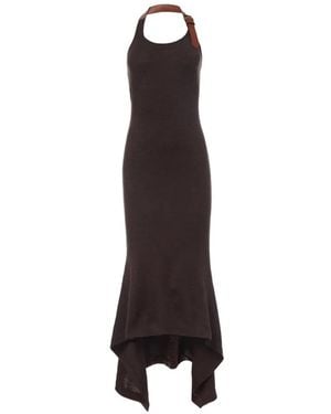 Monse Belted Halter-Neck Maxi Dress - Brown