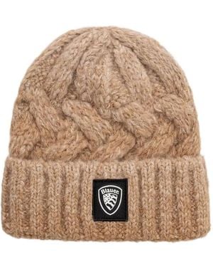 Blauer Euclid Cable-Knit Beanie Hat - Natural