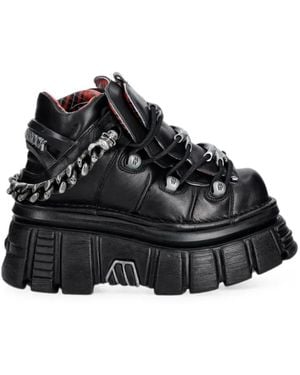 New Rock Stivali Metallizzati - Nero