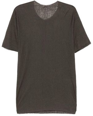 Label Under Construction T-Shirt En Coton - Gris