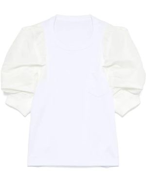 Sacai パフスリーブ Tシャツ - ホワイト