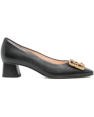 Högl Juliette Chain-Buckle Court Shoes - Brown