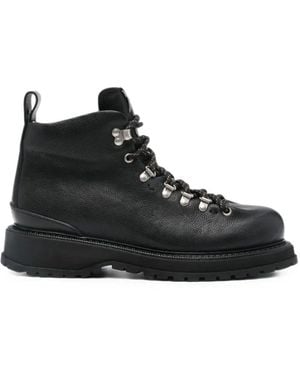 Buttero Alpi Lace-Up Leather Boots - Black