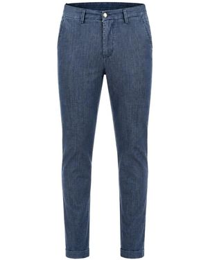 Re-hash Schmale Jeans Mit Umschlag - Blau