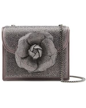 Oscar de la Renta Bolso Tro mini con detalles de cristal - Gris
