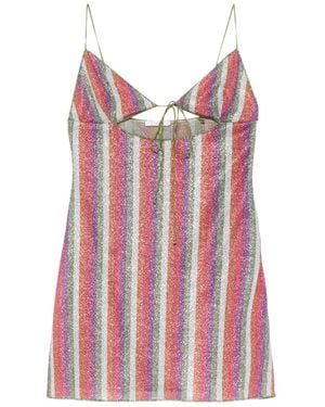 Oséree Striped Cut-Out Dress - Red