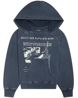 Enfants Riches Deprimes Soso Raglan-Sleeve Graphic Hoodie - Blue