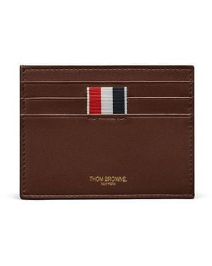 Thom Browne Double Card Holder - Brown