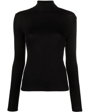 Amomento Camiseta con cuello vuelto - Negro