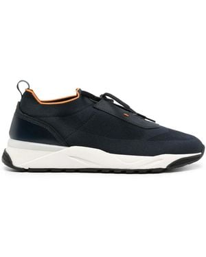 Santoni Knitted-Upper Sneakers - Blue