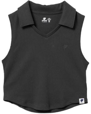 AAPE BY A BATHING AP Heart Logo Polo - Black