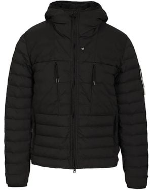 Stone Island Doudoune À Capuche - Black