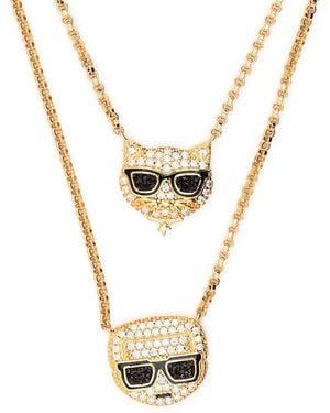 Karl Lagerfeld Collier Ikon Karl Choupette - Métallisé