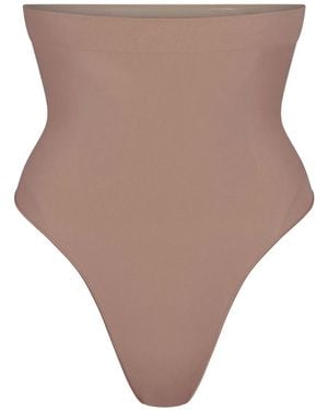 Skims Tanga Seamless Sculpt De Talle Alto - Neutro