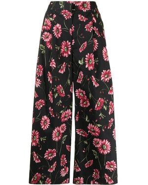 Adam Lippes Floral-Print Cotton Culottes - Blue