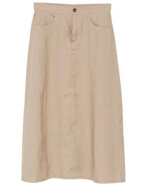 JNBY Ramie Midi Skirt - Natural
