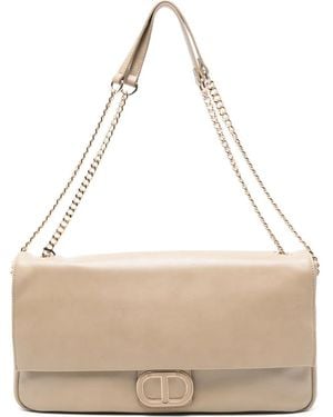 Twinset Logo-Plaque Tote Bag - Natural