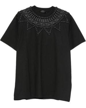 RAXXY Quilted-Detail T-Shirt - Black