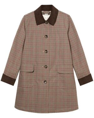 Brooks Brothers Abrigo A Cuadros - Marrón